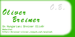 oliver breiner business card